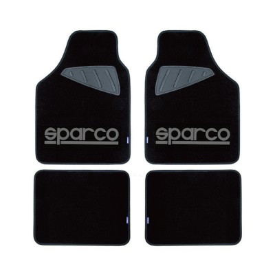 Универсални стелки мокет Sparco Черни-Сиви 4БР/К-Т